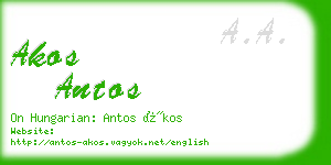 akos antos business card